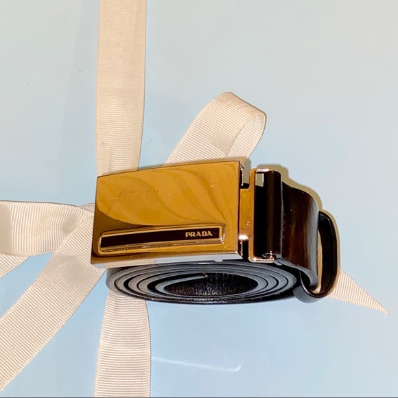 Prada Other - Prada Logo Buckle Leather Belt Unisex